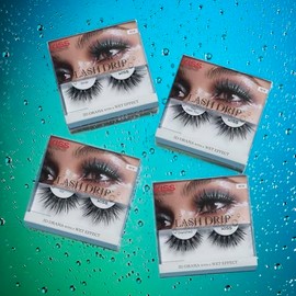 KISS Halloween Lash Drip False Eyelashes,Spiky X Boosted Volume,Unique Wet Look Hydrated Effect,Multi-Length Rewearable Fake Eyelashes,Wispy Crisscros