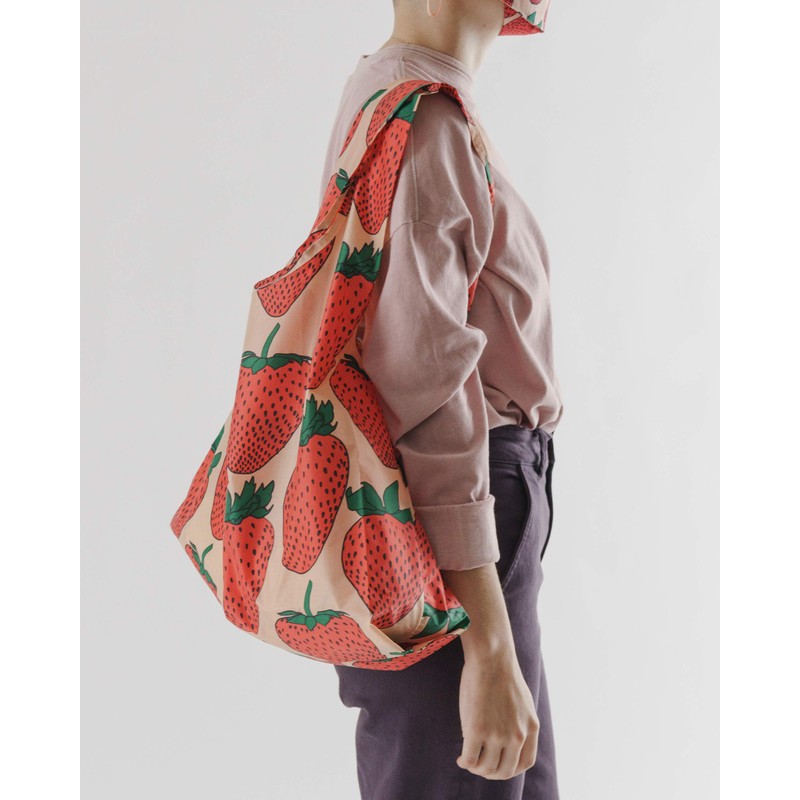 Standard Baggu Pattern Eco Bag, strawberry, Free size