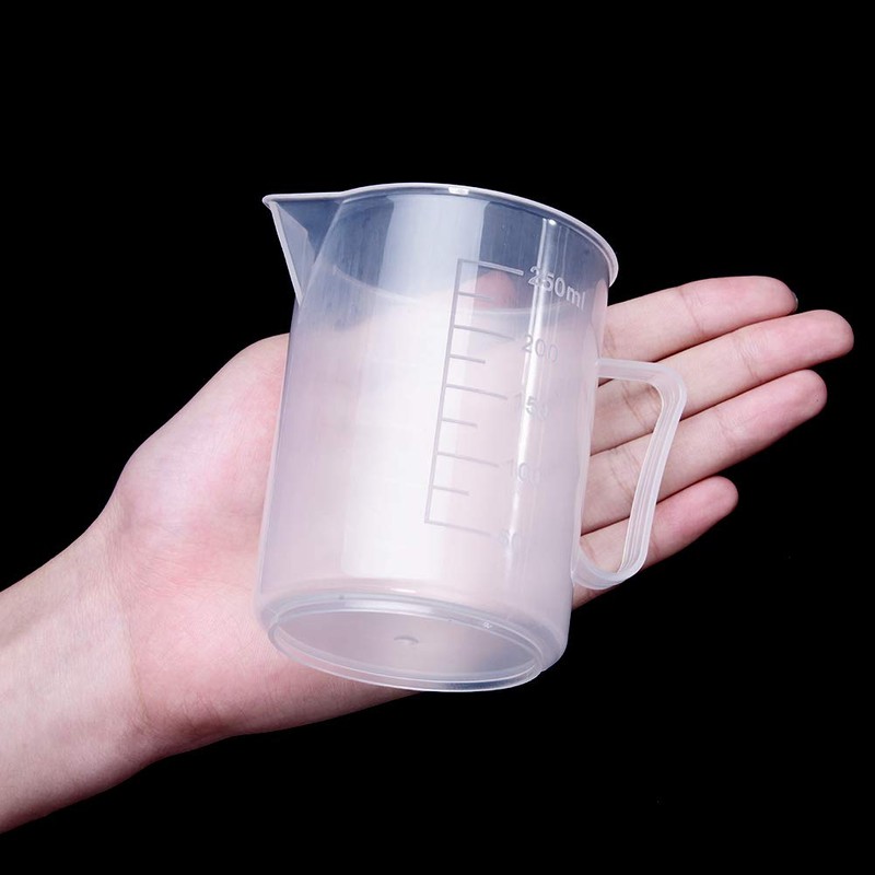 Othmro 250ml Plastic Measuring Cup, Graduated Beaker Measuring Jug with