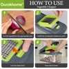 Ourokhome Veggie Chopper and Dicer with Container, Manual Hand Food