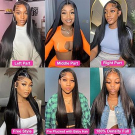 2 GS 13X6 1B ST Lace Frontal Human Hair Wig 22 Inch