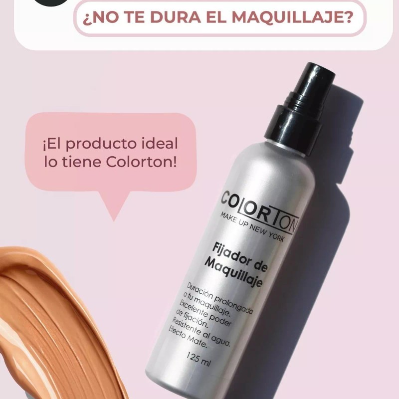 Colorton Fijador Maquillaje Resiste Agua Efecto Mate 125ml