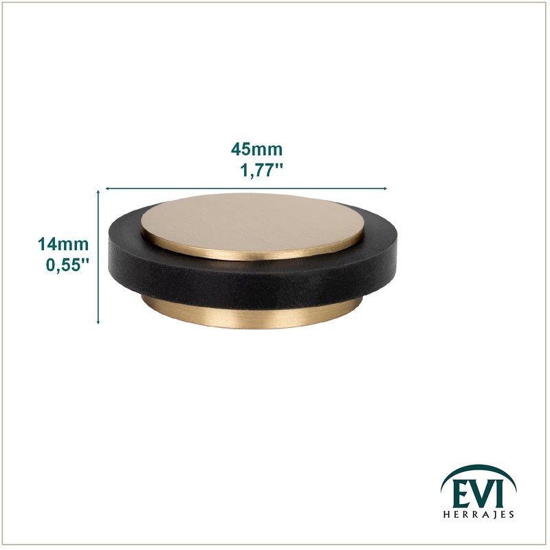 EVI Herrajes | Adhesive Door Stop | Ø1.75" X 0.55"