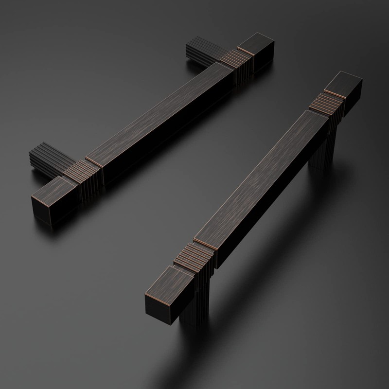 Amerdeco 10 Pack Oil Rubbed Bronze Kitchen Cabinet Pulls 3-3/4