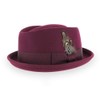 Belfry Crushable Porkpie med, Burgundy