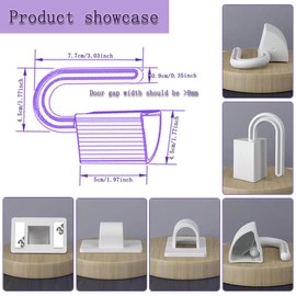 4 Set Door Hinge Guard for Baby's Fingers, Safe Finger Protector for Door Stay Open, Baby Proofing Catch Door Stopper, Anti-pinch Door Locks Guard for Children Kids (White)