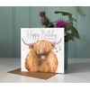 Happy Birthday to Moo Highland Cow Card