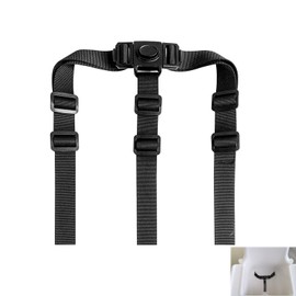 3 Point Highchair Straps Replacement,High Chair Harness 60cm/23.6inch Long for Baby Dining Chair Accessories （Black）