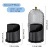JIANGLAI Makeup Brush Holder with Lid, 360 Rotating Multifunction Clear