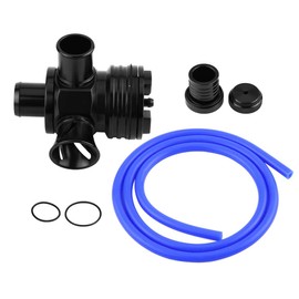 Válvula de descarga de automóvil, desviador automático, válvula de descarga BOV turbo, válvula de descarga de aleación de aluminio para motores 1.8T y 2.7T, color negro.