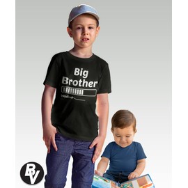 BROOKLYN VERTICAL Big Brother T-Shirt for Big Bro Announcement, Promoted to Big Brother, Everyday Wear| Toddler to Big Boy Sizes  (6/8, Combo F)