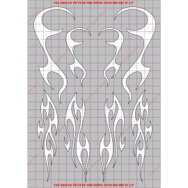 Paint Masks Plus TRB2002W Tribal Flames Water Based Vinyl Masking/ Stencil Kit