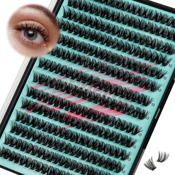 Lash Clusters 280Pcs 70D Eyelashes Cluster D Curl Individual Wispy