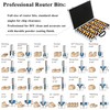 OLETBE 41 PCS 1/2 Inch Shank Router Bit Set, Extended