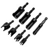 Bestgle 8pcs 1/4" Shank Wood Plug Cutters, Include 4pcs Straight