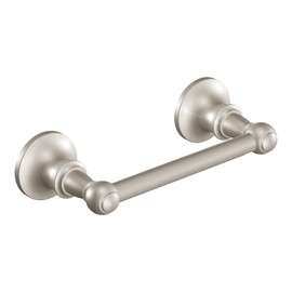 Moen Vale Brushed Nickel Double Post Pivoting Toilet Paper Holder, Wall Mounted Lavatory Tissue Storage for Bathroom, RV, DN4408BN