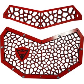 GAM Red Bundle Front Grills Shifter Panel Knob Grab Handle For Can am Maverick X3 2017-2023 All Models