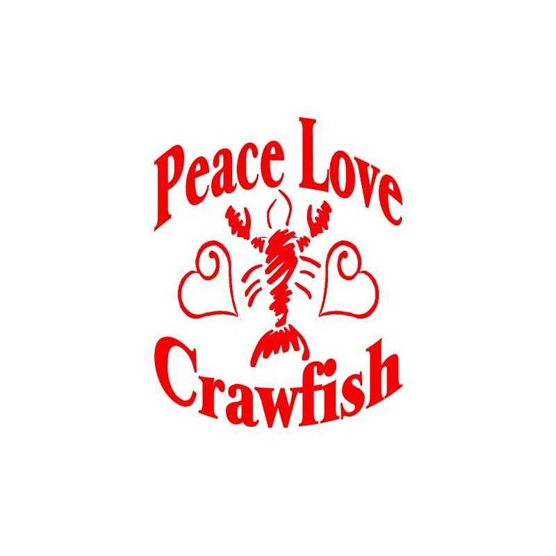 CafePress Peace Love Crawfish Oval Car Bumper Sticker