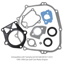 Roykaw Golf Cart Engine Gaskets and Seals Rebuild Kit Compatible with Yamaha G2/G5/G8/G9/G11/G14 Gas Vehicles (1985-1995), OEM# JN5-11181-00-00