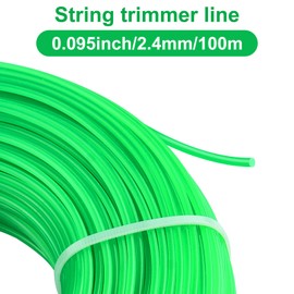 BOUBONI .095-Inch x 328-Foot String Trimmer Line Round Strimmer Line for Medium & Heavy Garden Grass(Green)