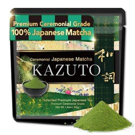 Kazuto Matcha En Polvo, Té Verde Japonés Premium Seleccionado Para Lattes Y Uscha, Grado Superior, Auténtico Té Japonés, Primera Cosecha De Japón,... 