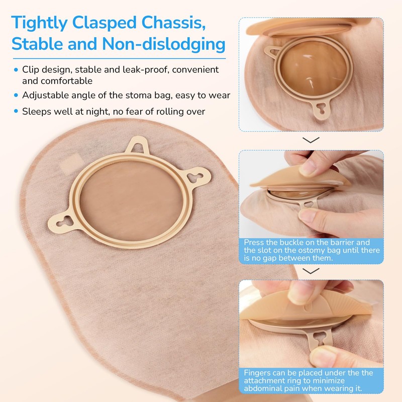 Heagimed 20 PCS Colostomy Bags, Two Piece Drainable Convex Ostomy