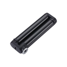 BBB Cycling DoubleShot Mini Bicycle Pump I 120 mm Foldable Bicycle Pump I 35 cc Bicycle Pump Presta Valve I Tubeless Bicycle Pump I BMP-102, Black