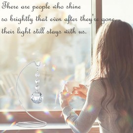 Sympathy Gifts for Loss of Loved One, 9Inch Memorial Gifts, 40mm Crystal SunCatcher, Bereavement Condolences Ideas for Loss Mom Dad Friend Son Daughter Dog(Emotional Support)