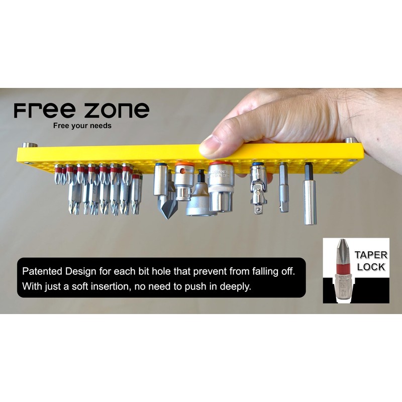 Free Zone - Bit Organizer Set (Yellow) | 158 Hole