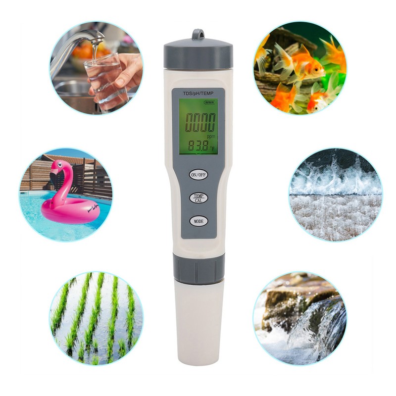 3 in 1 Portable Digital TDS PH TEMP Meter Water