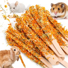 Abizoo Rabbit Chew Toys for Bunny,24PCS Natural Hamster Wood Treats with Teeth Guinea Pig Chews for Molar Chinchilla Gerbil Rabbit Squirrel Hamster Bunny and Other Small Animals