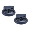 30pcs Metal Cord Lock End Toggle Double Hole Spring Stopper