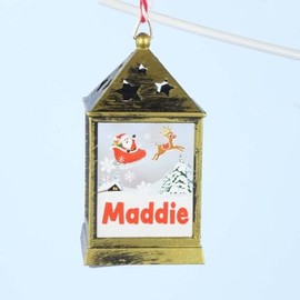 Mulberry Studios Starlight Lantern Christmas Tree Hanger Names H-M Maddie