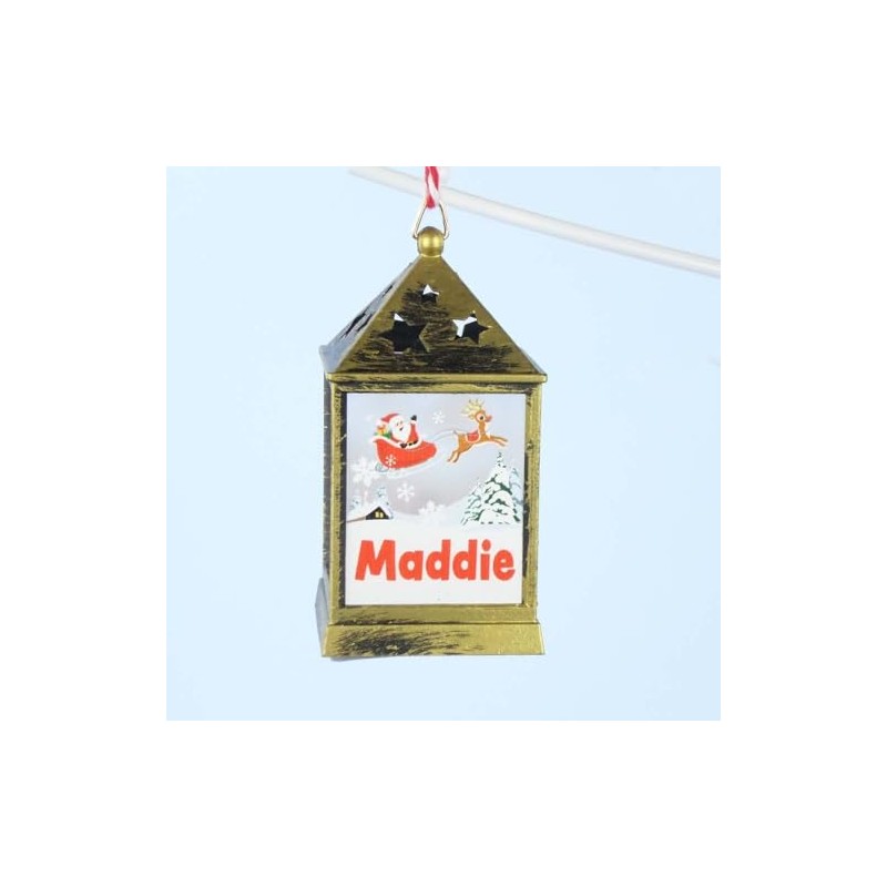 Mulberry Studios Starlight Lantern Christmas Tree Hanger Names H-M Maddie