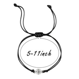 PANTIDE 2Pcs Promise Bracelets Adjustable Distance Matching Bracelets for Best Friends Couple Family Sisters Waterproof Compass Friendship Bracelets Birthday Gift (Compass)