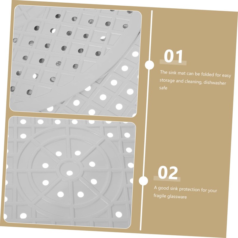 MAGICLULU 2pcs Rubber Dish Drying Mat Set Sink Protector Pad