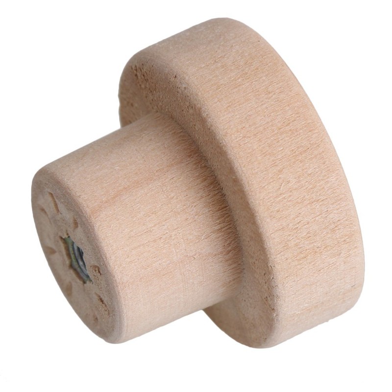 BQLZR Home Accessory 35x25mm Wood Color Wood Hardware Round Knobs