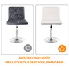 SONNACH Bar Stool Covers, Velvet Barstool Slipcovers with Back, Slipcovers