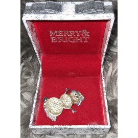 Merry & Bright Christmas Pins Snowman New In Box