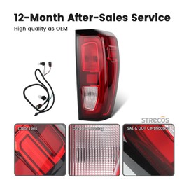 Tail Light Compatible with 2019 2020 2021 2022 2023 2024 2025 GMC Sierra 1500 2500HD 3500HD Halogen Taillight Rear Brake Reversing Lamp Assembly w/ Bulbs Replace OEM#84968737 (Right Passenger Side)