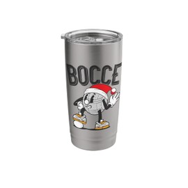 Bocce Bocce Ball Christmas Hat Bocce Ball With Jack Bocci Stainless Steel Insulated Tumbler