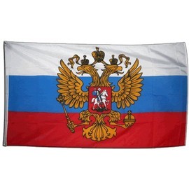 Russia Flag with Coat of Arms 90 x 150 cm
