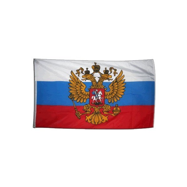 Russia Flag with Coat of Arms 90 x 150 cm