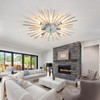 ZGLAOJT Semi Flush Mount 8 Light Ceiling Light Modern Metal