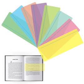 Dyslexia Overlay Ruler Reading Aid Rulers - 8 Pieces Coloured Overlay Rulers for Reading Dyslexia, Reading Aid Ruler Bookmark for Students and Adults Ruler for Primary School
