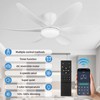 RIENAZA 42" Ceiling Fans with Lights-Low Profile Ceiling Fan with