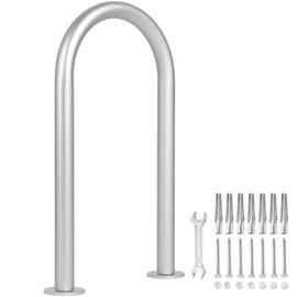 HomiShare Aluminum Dock Handrail, 24" x 13" Dock Boarding Handrail, Dock & Boat Aluminum Safety Grab Bar, 36in Swimming Pool Handrail & Hot Tub Handrail, Silver