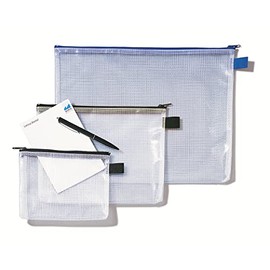 Rexel A5 Mesh Bag and Transparent Casing with Black Zip