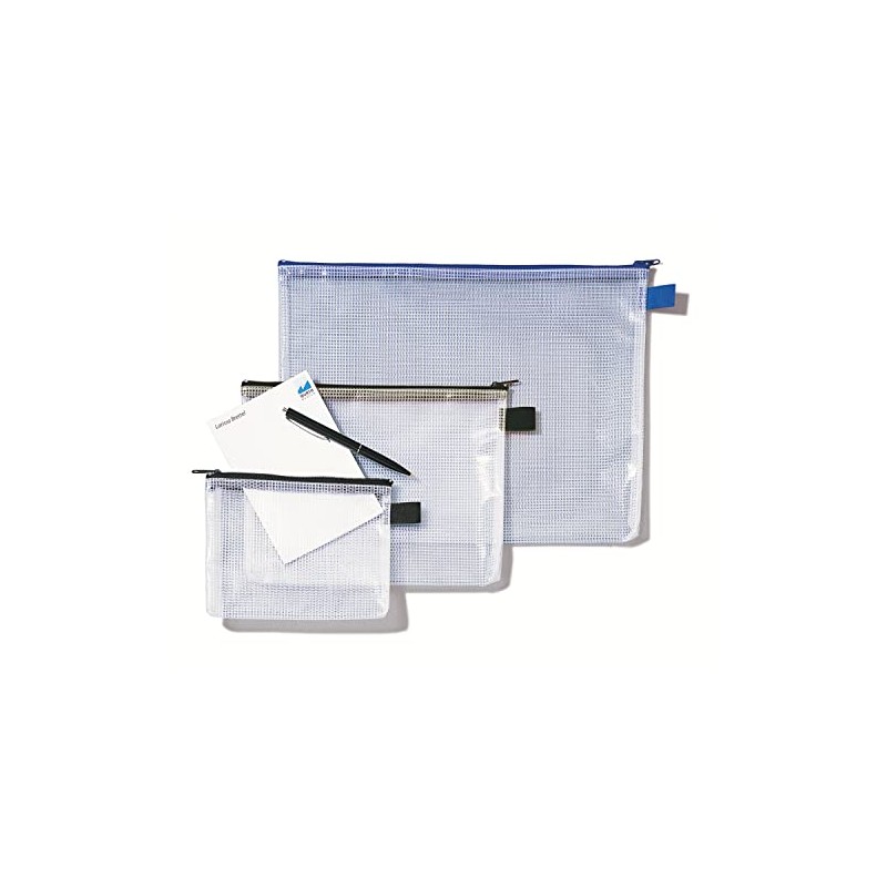 Rexel A5 Mesh Bag and Transparent Casing with Black Zip