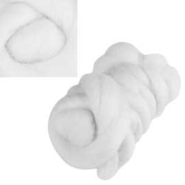 8 Colors 55g Colored Needle Felting Wool Roving for Sewing, Trimming, and Handiwork Decoration (62-white)